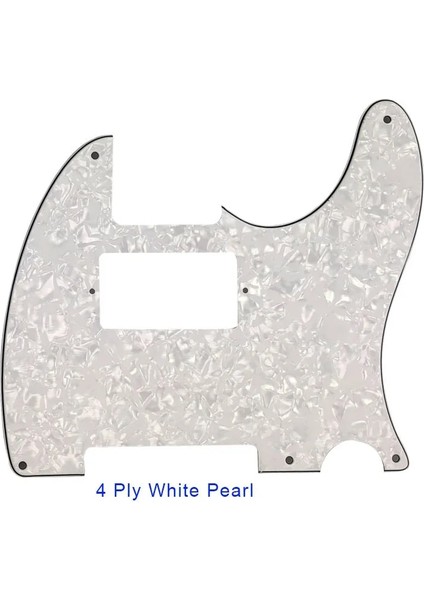 4ply Beyaz Inci Stili Pleroo Gitar Parçaları - Abd Standart 5 Vida Deliği Için Paf Humbucker Gitar Pickguard Scratch Plakalı 52 Yıl Tele Telecaster (Yurt Dışından)