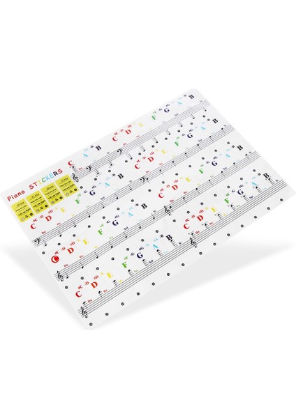 1 Adet Şeffaf Piyano Klavye Etiket Anahtar Elektronik Klavye Anahtar Piyano Çıta Not Sticker Enstrüman Için (Yurt Dışından)