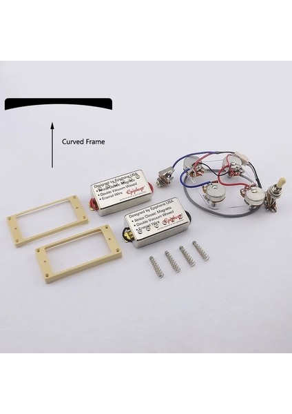 Tüm Nı Kit Iv C Stili 1 Takım Orijinal Orijinal Epi Standart Elektro Gitar Alnico Humbucker Pikap Nikel Altın Kapak (Yurt Dışından)