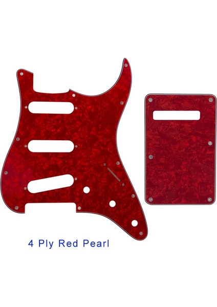 Turuncu Inci Kabuk Stili Pleroo Parçaları - Abd Için Anti-Pikap Çizilme Plakası Strat Witrew Deliği Kguard ve Arka Plaka Için Gitar Pickguard (Yurt Dışından)