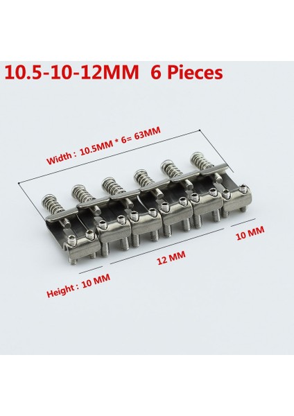 10.5-10-12MM 6 Adet Tarzı 【japonya'da Üretilmiştir】 1 Takım (Eces) Titanyum Alaşımlı (Tc4) Elektro Gitar Eski Köprü Eyer (Yurt Dışından)