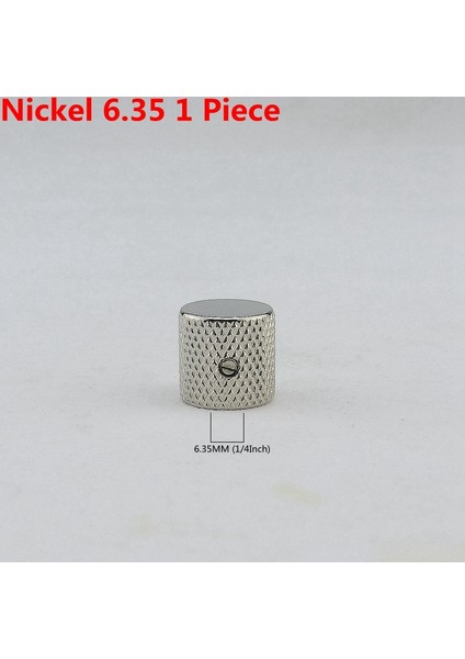 Nickel 6.35 1 Piece Style 【kore'de Yapılan】 Elektro Gitar Bamm * 19MM * 6. Için 1 Adet Düz Üst Metal Ton Ses Düğmesi. Inç (Yurt Dışından)