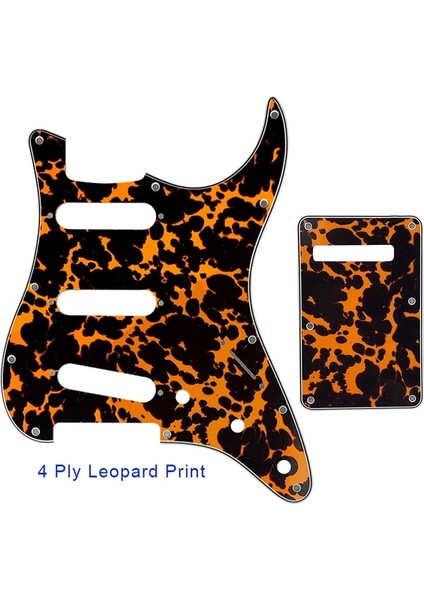 4ply Turuncu Tarzı Pleroo Özel Gitar Pickgaurd 72' Rew Delik Için Standart St Sss Gitar Pickguard Kazıma Plakası ve Arka Plaka Kazıma Plakası (Yurt Dışından) fırsatları