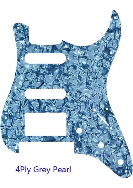 4ply Gri Inci Stili Pleroo Gitar Pickguard- Floyd Rose Tremolo Köprüsü ile Urew Delikleri Strat Için Paf Humbucker Tek Hss Kazıma Plakası (Yurt Dışından)