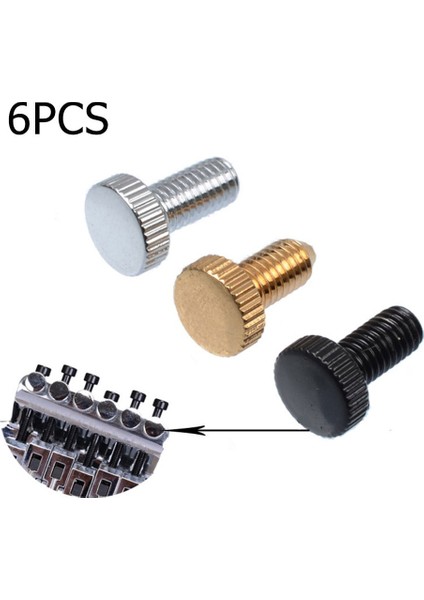 Siyah Stil 6 Adet Elektrikli Çift Sistem Tremolo Köprüsü Ince Ayar Vidaları Floyd Rose Gitar Çapı 5 mm Siyah Altın Gümüş (Yurt Dışından) fiyatları