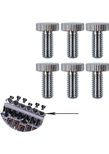 Siyah Stil 6 Adet Elektrikli Çift Sistem Tremolo Köprüsü Ince Ayar Vidaları Floyd Rose Gitar Çapı 5 mm Siyah Altın Gümüş (Yurt Dışından) indirimleri