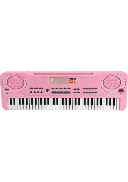 Siyah Stil 61 Tuşları Elektronik Organ USB Dijital Klavye Piyano Enstrüman Çocuk Oyuncak Mikrofonlu Elektrikli Piyano Çocuk Çocuklar Için (Yurt Dışından)