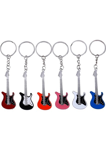 gr 4.6x3.5cm Stili Mini Metal Klasik Elektro Gitar Anahtarlık Anahtar Araba Zinciri Gitar Anahtarlık Müzik Aletleri Kolye Adam Kadınlar Için 6 Renkler (Yurt Dışından) modelleri