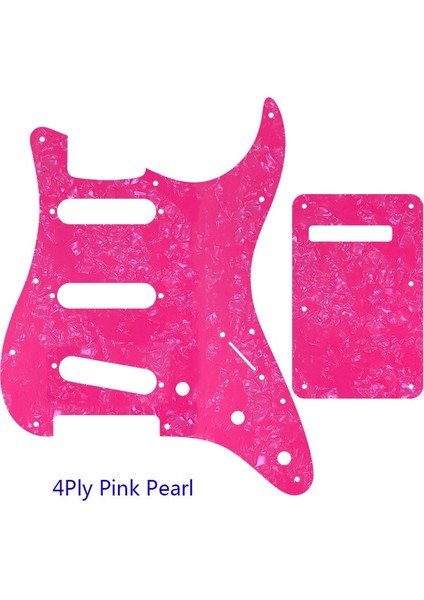 4ply Pembe Inci Stili Pleroo Özel Gitar Pickgaurd 72' Rew Delik Için Standart St Sss Gitar Pickguard Kazıma Plakası ve Arka Plaka Kazıma Plakası (Yurt Dışından)