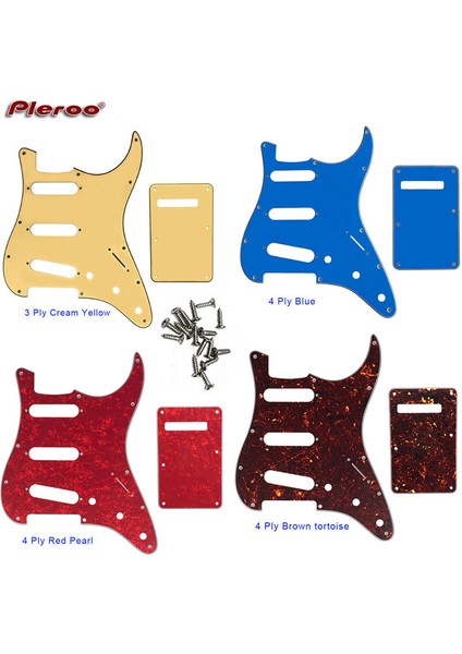 4ply Pembe Inci Stili Pleroo Özel Gitar Pickgaurd 72' Rew Delik Için Standart St Sss Gitar Pickguard Kazıma Plakası ve Arka Plaka Kazıma Plakası (Yurt Dışından) fiyatları
