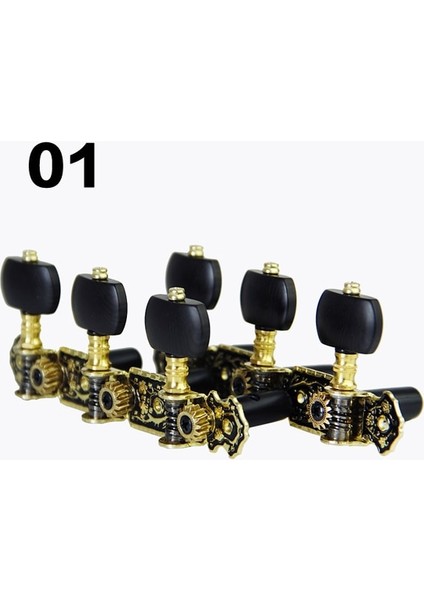 No.1 Tarzı Klasik Gitar Akort Aletleri Gitar Makina Kafaları (Uzun) 3+3 Takım Akort Tuşları Makina Mandalları Alice Akort Pegleri (Yurt Dışından)