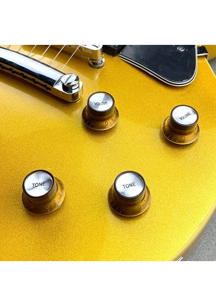 Siyah Stil 4 Adet Gitar Silindir Şapka Hız Kontrol Düğmeleri 2 Cilt 2 Ton Gümüş Çan Gibson Epiphone Les Paul St Lp Sg Elektrik Bas (Yurt Dışından)