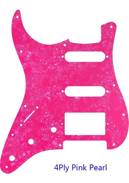 4ply Pembe Inci Stili Elektro Gitar Parçaları Solak Abdmeksika Fd Strat 11 Delik Hss Paf Humbucker Gitar Pickguard Kazıma Plakası (Yurt Dışından)
