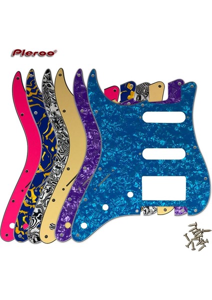 4ply Pembe Inci Stili Elektro Gitar Parçaları Solak Abdmeksika Fd Strat 11 Delik Hss Paf Humbucker Gitar Pickguard Kazıma Plakası (Yurt Dışından) fiyatları