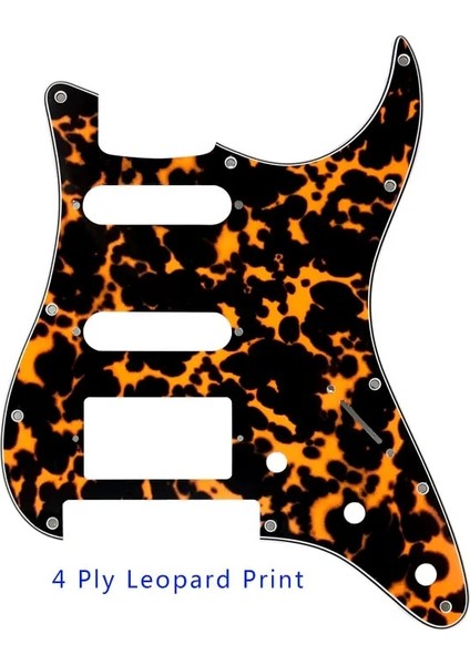4ply Altın Inci Stili Pleroo Gitar Pickguard- Floyd Rose Tremolo Köprüsü ile Urew Delikleri Strat Için Paf Humbucker Tek Hss Kazıma Plakası (Yurt Dışından)