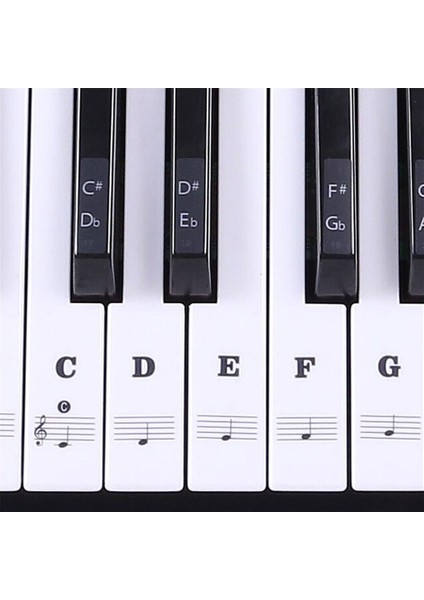 4 Adet Stil Tuşlar Piyano Klavyesi Ses Adı Etiketler Piyano Klavyesi 61 Tuşlar Elektronik Klavye Etiketleri Müzik Çıkartması Etiket Not (Yurt Dışından) fırsatları