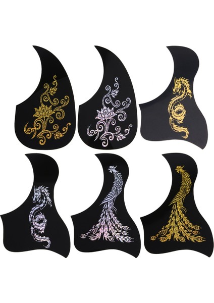 Turuncu Tarzı Gold Phoenix And Dragon Pattern Akustik Gitar Pickguard Pick Guard Sticke Yaylı Enstrümanlar Gitar Parçaları ve Aksesuarları (Yurt Dışından) fiyatları