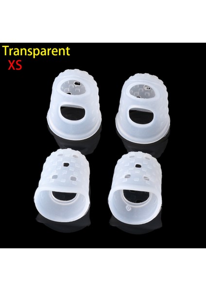Xs Şeffaf Stil Olorful Silikon Gitar Parmak Koruma Kaymaz Parmak Muhafızları Parmak Ukulele Antipain Gitarlar Basın Acces (Yurt Dışından)