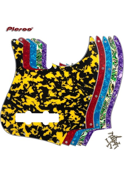 Beyaz Inci Kabuk Stili Pleroo Özel Prats - Abd 10 Delik 4 Dize Standart Caz Bas Gitar Pickguard Scratch Plate Için (Yurt Dışından)