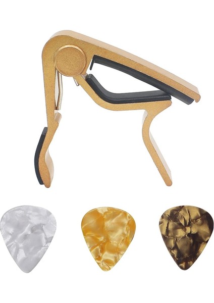 Sarı Bir Stil Alüminyum Alaşımlı Gitar Capo + Akustik Elektro Klasik Elektro Gitar Parçaları Için Ks Aksesuarları (Yurt Dışından)