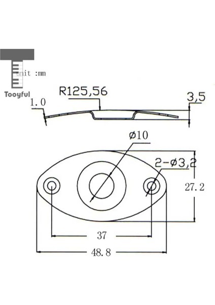 Altın Tarzı Tooyful 2 Adet Elektrik Bas Gitar Jack Çıkışı Giriş Soket Kapak Plakası Oval Stil Için 2 Montaj Vidalı (Yurt Dışından)