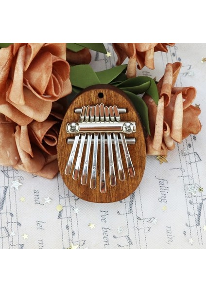 No.3 Tarzı 8 Anahtar Mini Kalimba Başparmak Piyano Nefis Parmak Taşınabilir Ahşap Parmak Piyano Marimba Müzikal Iyi Aksesuar Kolye Hediye (Yurt Dışından)