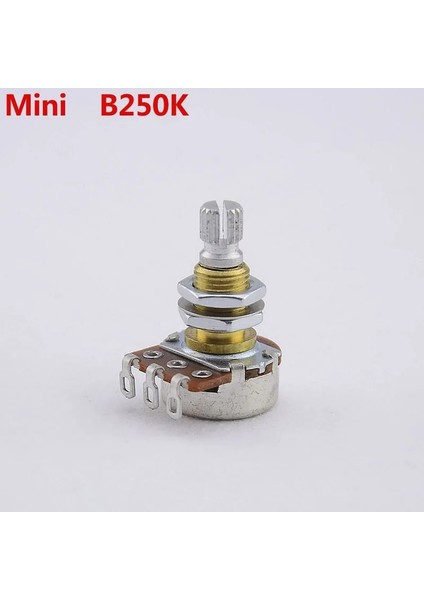 Mini B250K 1 Parça Tarzı 【kore'de Üretildi】 Elektro Gitar Bas Için Alfa Pirinç Şaft Potansiyometresi (Pot) A250KB250KA500KB500K (Yurt Dışından)
