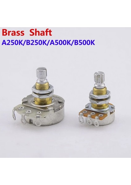 Mini B250K 1 Parça Tarzı 【kore'de Üretildi】 Elektro Gitar Bas Için Alfa Pirinç Şaft Potansiyometresi (Pot) A250KB250KA500KB500K (Yurt Dışından) fiyatları
