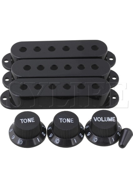 Mavi Stil Dayanıklı Gitar Kup Cover 1 Volume 2 Ton Düğmeleri Anahtar Ucu Parça Seti Siyah (Yurt Dışından) fiyatları