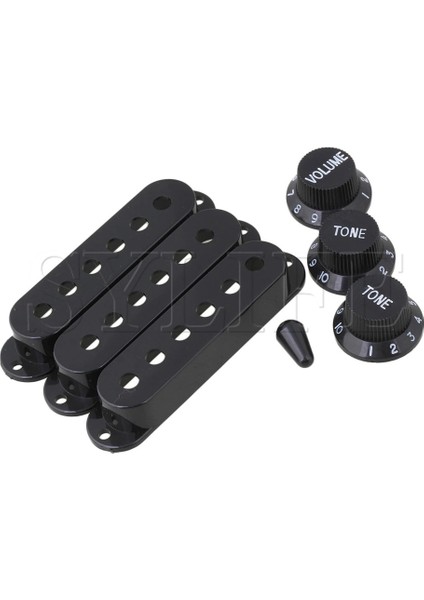Mavi Stil Dayanıklı Gitar Kup Cover 1 Volume 2 Ton Düğmeleri Anahtar Ucu Parça Seti Siyah (Yurt Dışından) fırsatları