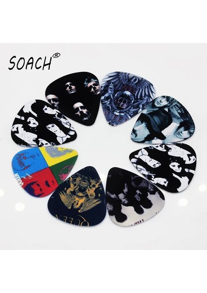 Soach Gitar Aksesuarları Yüksek Li Iki Yan Küpe Dıy Tasarım Seç Rock Grubu Gitar Seçtikleri (Yurt Dışından)