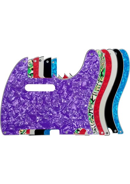 4ply Mor Inci Stili Pleroo Gitar Parçaları - Abd Standart 5 Vida Deliği Için 52 Yıl Tele Telecaster Gitar Pickguard Çizik Plakası, Çok Renkli Seçim (Yurt Dışından) fırsatları