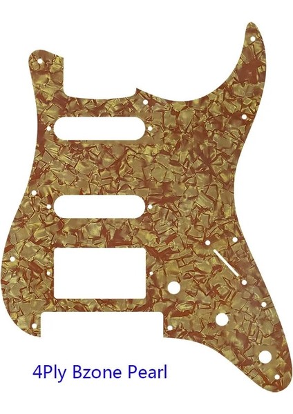4ply Bzone Inci Stili Pleroo Gitar Pickguard- Floyd Rose Tremolo Köprüsü ile Urew Delikleri Strat Için Paf Humbucker Tek Hss Kazıma Plakası (Yurt Dışından)