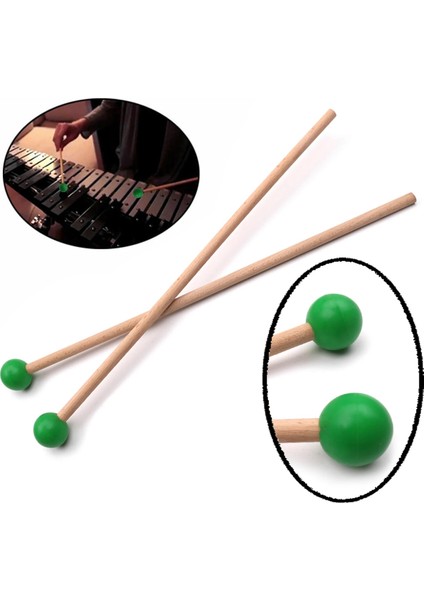 Yeşil Stil 1 Çift Profesyonel Ksilofon Marimba Mallet Drumsticks Vurmalı Parçalar Uzunluk Vurmalı Aksesuarlar (Yurt Dışından)