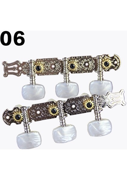 No.6 Tarzı Klasik Gitar Akort Aletleri Gitar Makina Kafaları (Uzun) 3+3 Takım Akort Tuşları Makina Mandalları Alice Akort Pegleri (Yurt Dışından)