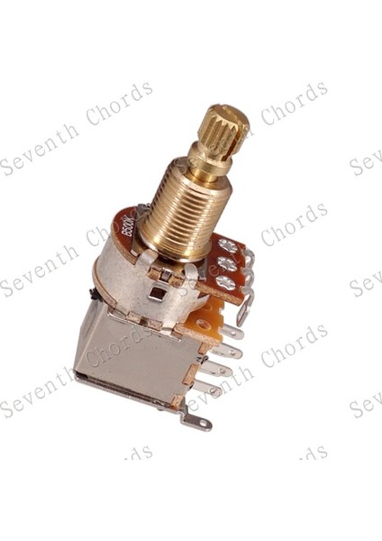 B250K x 2 Adet Tarzı 2 Adet Pirinç Bölünmüş Şaft Bas Gitar Push Push Potansiyometre Anahtarı Geçiş Kontrol Tencereleri - A25K B25K A50K B100K A250K A500K B500K (Yurt Dışından)