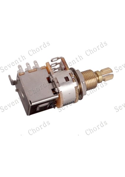 B250K x 2 Adet Tarzı 2 Adet Pirinç Bölünmüş Şaft Bas Gitar Push Push Potansiyometre Anahtarı Geçiş Kontrol Tencereleri - A25K B25K A50K B100K A250K A500K B500K (Yurt Dışından)