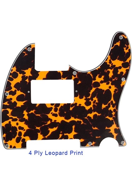 4 Katlı Leopar Baskı Stili Pleroo Gitar Parçaları - Abd Standart 8 Vida Delikli Tele Telecaster Için Paf Humbucker Gitar Pickguard Kazıma Plakası (Yurt Dışından)