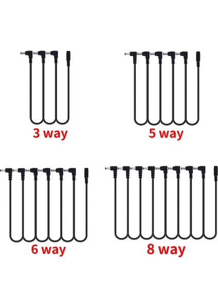 1to6 Stili Yol Papatya Zinciri Kablo Gitar Efekt Pedal Aksesuarı 9V Dc Adaptör Güç Kablosu (Yurt Dışından) fiyatları