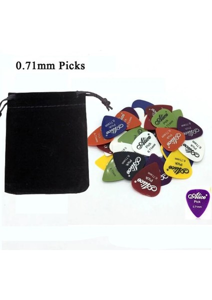 30 0.71MM 1 Bag Style Çanta Elektro Gitar Seçtikleri Kadife Çanta Akustik Muks Plectrum 6 Çeşit Kalınlık Gitar Aksesuarları Gyh (Yurt Dışından)