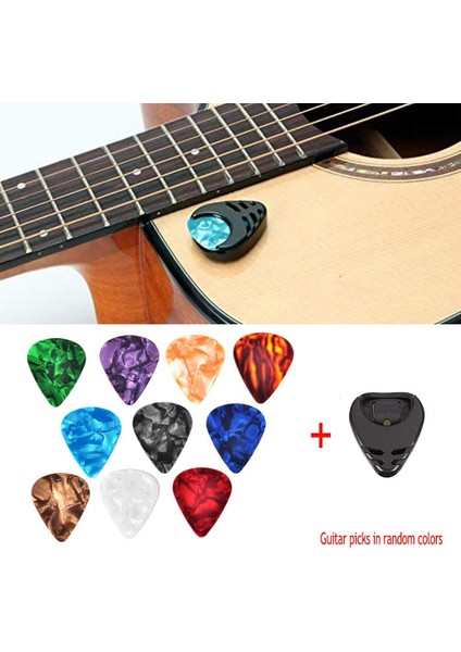 Gitar Tarzı Seçer Gitar Seçtikleri ve Gitar Seçtikleri Tutucu Seti Akustik Gitar Elektro Gitar Bas Ukulele Yapışkanlı Tutucu (Rastgele Renk Seçer) (Yurt Dışından)