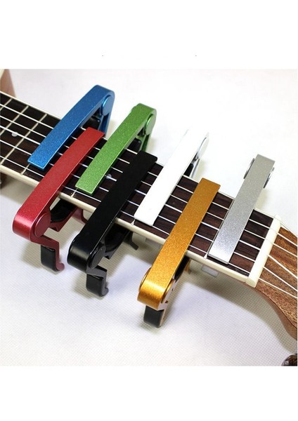 Gümüş Tarzı Capo Gitar Aksesuarları Hızlı Klip Anahtar Alüminyum Alaşımlı Metal Akustik Klasik Gitar Akordu Clfting Klipsi Akort Klipsi (Yurt Dışından) modelleri