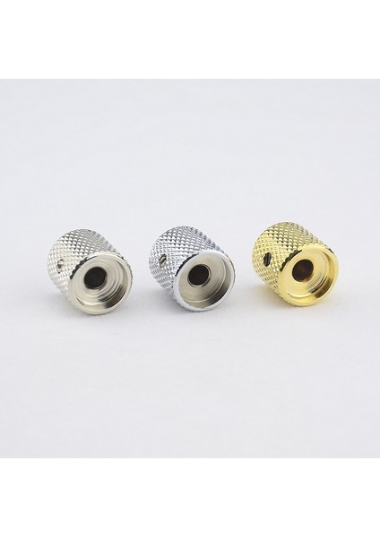 Chrome 6.35 1 Piece Style 【kore'de Üretilmiştir】 Elektro Gitar Bamm * 19MM * 6. Için 1 Adet Düz Üst Metal Düğme. Inç (Yurt Dışından)