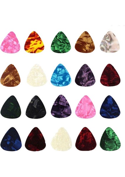 0.71 mm 20 Adet Stil Adet Gitar Seçtikleri Acoustks Plectrum Selüloit Ukulele Plectrum Elektrikli Pürüzsüz Müzik Aksesuarları (Yurt Dışından)