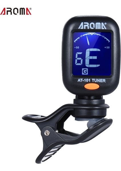 AT-01A Stili Aroma AT-01A Gitar Tuner Katlanabilir Dönebilen Klipsli Tuner Bas Ukulele Kromatik Gitar Aksesuarları Için Yüksek Hassasiyet (Yurt Dışından)