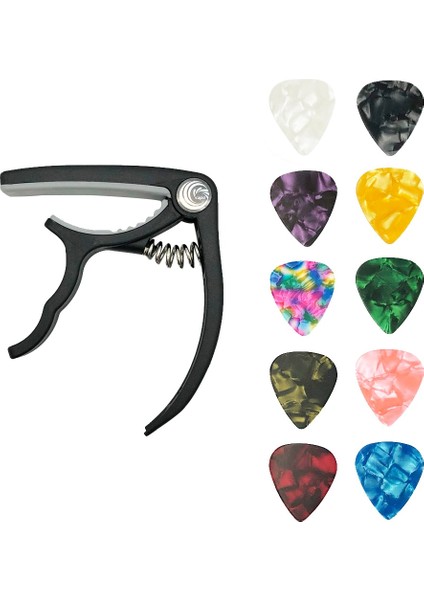 Mavi Kapo Stili Slozz Plastik Gitar Capo + Ks Akustik Elektro Guitarra Capotraste Aksesuarları Için Arabulucu Kalınlığı (Yurt Dışından) fiyatları