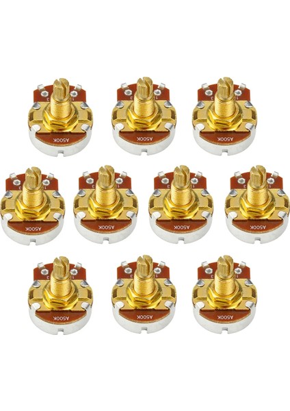 10 Adet A500K Tarzı Fleor Uzun Bölünmüş Şaft Gitar Potansiyometre Tencereleri A250K B250K A500K B500K Potansiyometreler Bas Gitar Parçaları Için Seçin (Yurt Dışından) modelleri