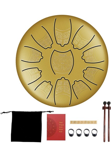 Sarı B Stili Ayar Çelik Dil Davul Perküsyon Enstrüman El Tankı Davul Çanta ile Bag Drumsticks Sticker Çocuklar Için Acemi (Yurt Dışından)
