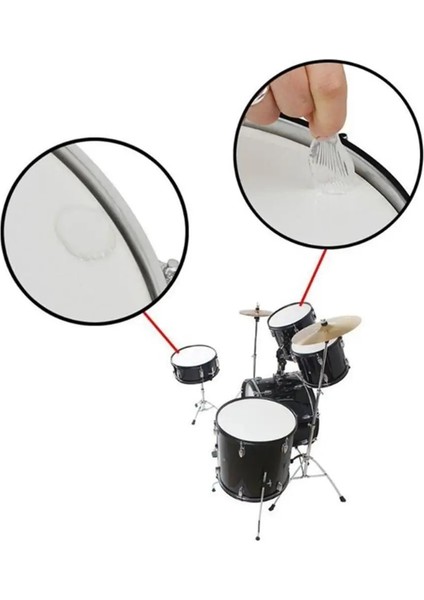 Bir Stil Et Jel Davul Sessiz Ped Davul Sönümleyici Davullar Için Silikon Pedler Ton Kontrolü Şeffaf Vurmalı Enstrüman Aksesuarı (Yurt Dışından) fırsatları