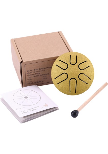 Altın Tarzı Notlar Çelik Dil Davul Meditasyon Yoga Müzik Eğitimi Yılbaşı Hediyeleri Için Mini Ethereal Davul Vurmalı Enstrümanlar (Yurt Dışından)